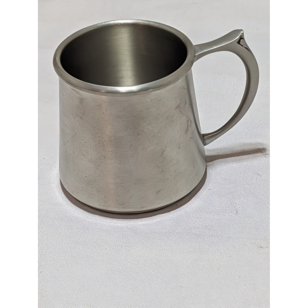Connecticut Pewterers Handcrafted Pewter Tankard Mug Satin Finish Cup